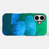 Coques Case-Mate iPhone Méduse Cool Dégradé Vert Bleu (Verso (horizontal))