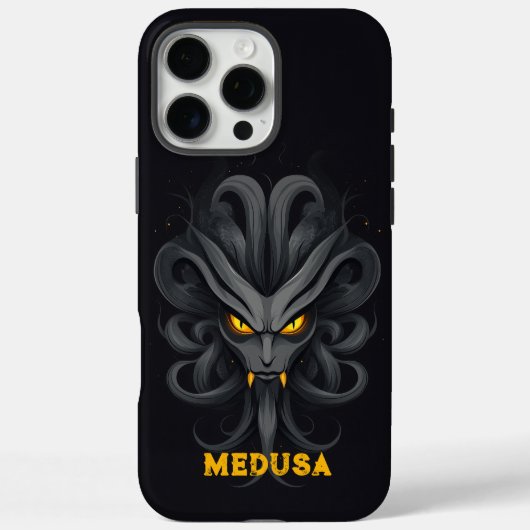 Coques Case-Mate iPhone Méduse en colère Noire (Verso)