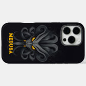 Coques Case-Mate iPhone Méduse en colère Noire (Verso (horizontal))