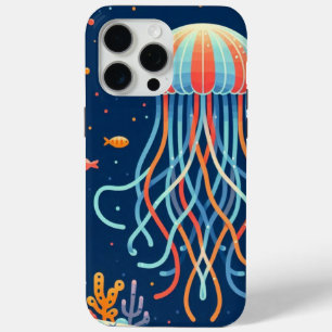 Coque iPhone 15 Pro Max méduse marine/plage/côtière