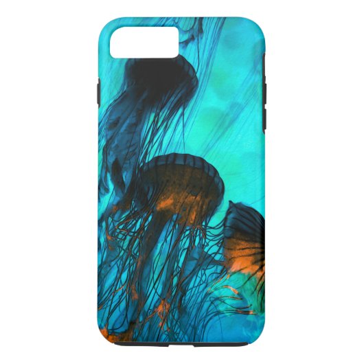 Coques Case-Mate iPhone Méduses turquoises (Dos)