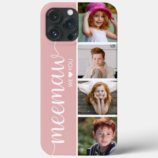 Coques Case-Mate iPhone Meemaw We Love You Photo (Verso)