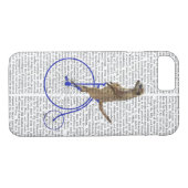 Coques Case-Mate iPhone Meerkat Sur Blue Penny Farthing (Dos (Horizontal))