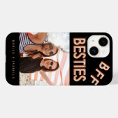 Coques Case-Mate iPhone Meilleur ami noir rose or photo besties bff (Verso (horizontal))