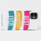 Coques Case-Mate iPhone Meilleur architecte jamais (Dos (Horizontal))