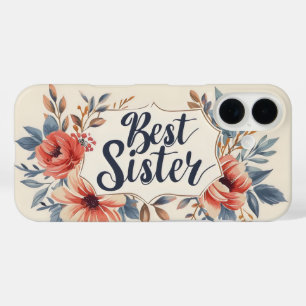 Coques iPhone 16 Meilleur cadre de fleurs Soeur