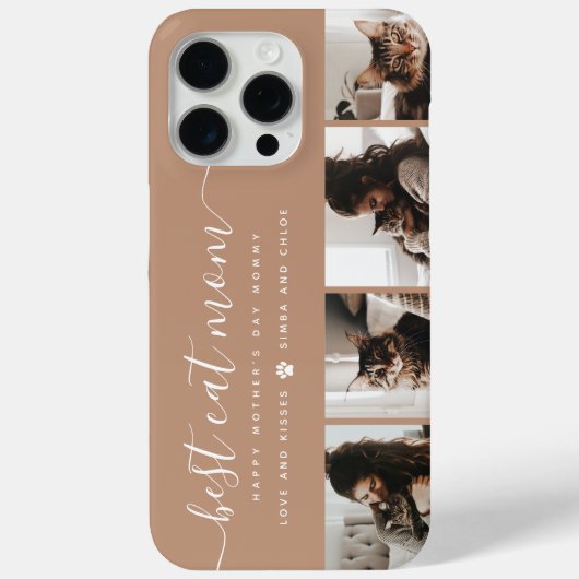 Coques Case-Mate iPhone Meilleur Chat Maman : Custom Mother's Day Photo de (Verso)