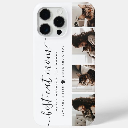 Coques Case-Mate iPhone Meilleur Chat Maman : Custom Mother's Day Photo de (Verso)