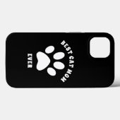 Coques Case-Mate iPhone Meilleur Chat Maman Jour Texte Personnalisé (Verso (horizontal))