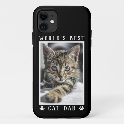 Coques Case-Mate iPhone Meilleur Chat Papa Empreintes de pattes du monde P (Dos)