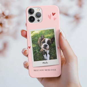 Coques iPhone 16 Pro Meilleur Chien Maman Chien Photo Rose