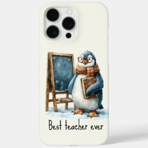 Coques iPhone 16 Pro Max Meilleur Enseignant Jamais Conception de Manchot d