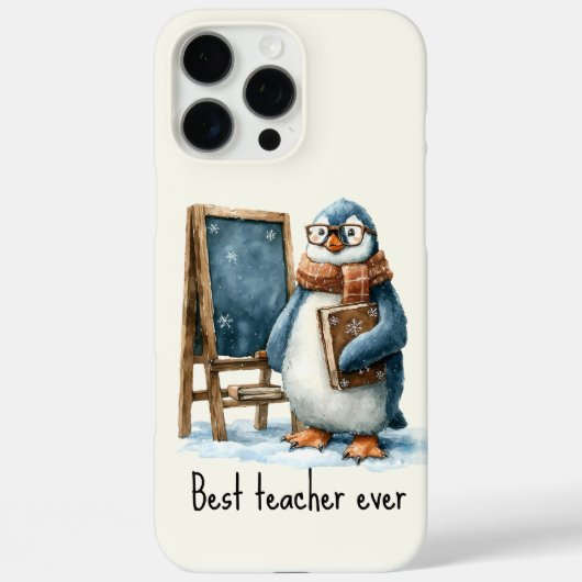 Coques Case-Mate iPhone Meilleur Enseignant Jamais Conception de Manchot d (Verso)