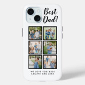 Coques Case-Mate iPhone Meilleur papa ! 6 Photo Collage moderne blanc (Verso)