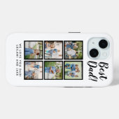 Coques Case-Mate iPhone Meilleur papa ! 6 Photo Collage moderne blanc (Verso (horizontal))