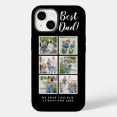 Coques Case-Mate iPhone Meilleur papa ! 6 Photo Collage moderne noir (Verso)