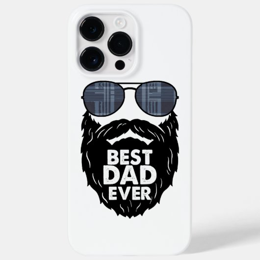 Coques Case-Mate iPhone Meilleur papa; barbe; papa barbu; lunettes de sole (Verso)
