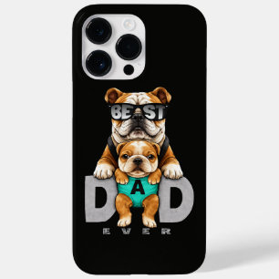 Coque Pour Pour iPhone 14 Pro Max Meilleur papa bouledogue de tous les temps – Fête
