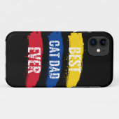 Coques Case-Mate iPhone Meilleur papa de chat au monde (Dos (Horizontal))