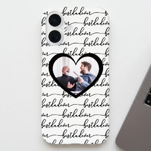 Coques iPhone 16 Meilleur Papa de Tous les Temps Script Photo Noir