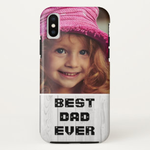 Case-Mate iPhone Case Meilleur papa Fête des pères 2020 Photo en bois 