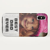 Coques Case-Mate iPhone Meilleur papa Fête des pères 2020 Photo en bois gr (Dos (Horizontal))