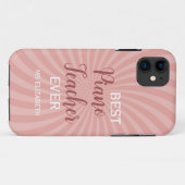 Coques Case-Mate iPhone Meilleur professeur de piano jamais Retro Sun Rays (Dos (Horizontal))