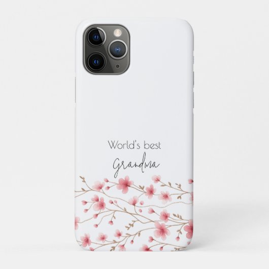 Coques Case-Mate iPhone Meilleure grand-mère du monde - Pastel Floral Pers (Dos)