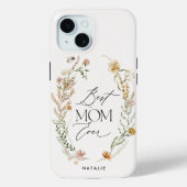 Coques Case-Mate iPhone Meilleure maman crème élégante fleur sauvage flora (Verso)
