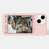 Coques Case-Mate iPhone Meilleure Maman de Chat au Monde Empreintes de Pat (Verso (horizontal))
