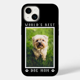 Coque Pour iPhone 14 Meilleure Maman de Chien au Monde Empreintes de Pa