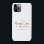 Case-Mate iPhone Case Meilleure maman jamais<br><div class="desc">Un cadeau magnifique,  élégant et moderne pour souhaiter à votre mère un joyeux anniversaire ou la fête des mères. Personnalisez-le avec votre nom et une photo.</div>