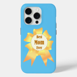 Coque iPhone 15 Pro Meilleure maman jamais Golden Lauréat du prix ruba