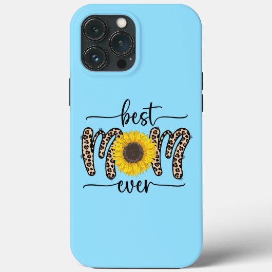Coques Case-Mate iPhone Meilleure maman Jamais mignonne tournesol bleu (Verso)