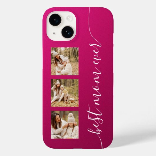 Coques Case-Mate iPhone Meilleure maman Jamais Photo Photo Élégant Script  (Verso)