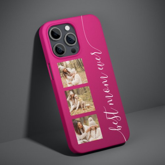 Coques Case-Mate iPhone Meilleure Maman Photo Image Écriture Élégante Ros