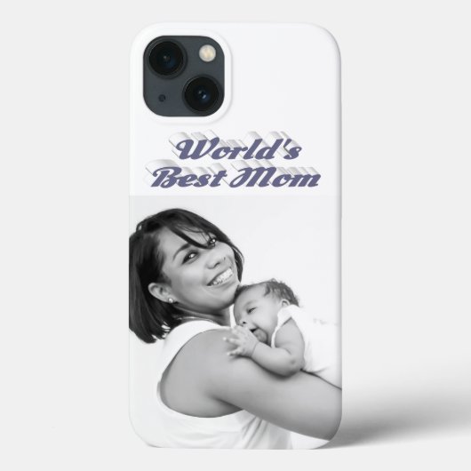 Coques Case-Mate iPhone Meilleure Maman photo texte gris (Verso)