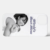 Coques Case-Mate iPhone Meilleure Maman photo texte gris (Verso (horizontal))