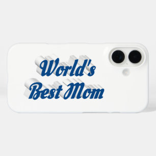 Coques iPhone 16 Meilleure maman texte bleu mer