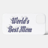 Coques Case-Mate iPhone Meilleure Maman texte gris (Verso (horizontal))