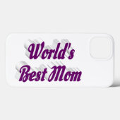 Coques Case-Mate iPhone Meilleure Maman texte violet (Verso (horizontal))