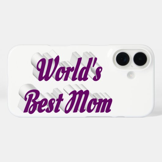 Coques Case-Mate iPhone Meilleure Maman texte violet (Verso (horizontal))