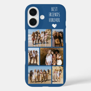 Coques iPhone 16 Meilleures Amies Pour Toujours 6 Photo Bleue