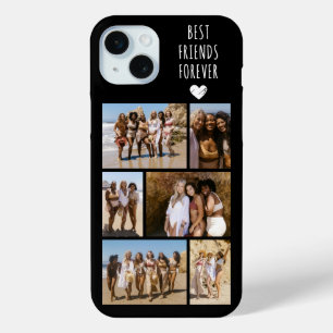 Coque iPhone 15 Mini Meilleures Amies Pour Toujours 6 Photo Noir