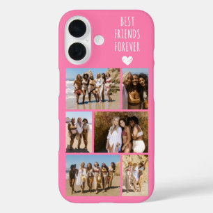 Coques iPhone 16 Meilleures Amies Pour Toujours 6 Photo Rose