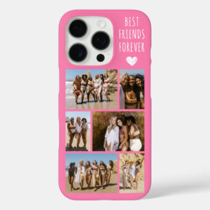 Coques iPhone 16 Pro Meilleures Amies Pour Toujours 6 Photo Rose