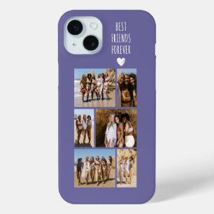 Coque iPhone 15 Mini Meilleures Amies Pour Toujours 6 Photo Violet