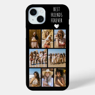 Coque iPhone 15 Mini Meilleures Amies Pour Toujours 8 Photo Noir