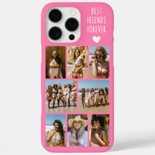Coques iPhone 16 Pro Max Meilleures Amies Pour Toujours 8 Photo Rose