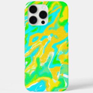 Coques iPhone 16 Pro Max Mélange de peinture liquide à texture de marbre Vi